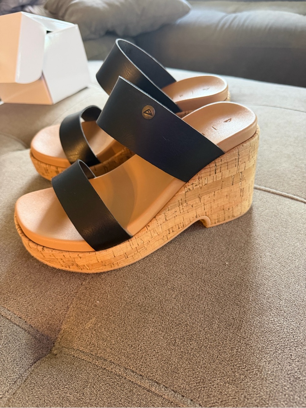 Reef Black Ibiza Wedge Sandals - Picture 2 of 6